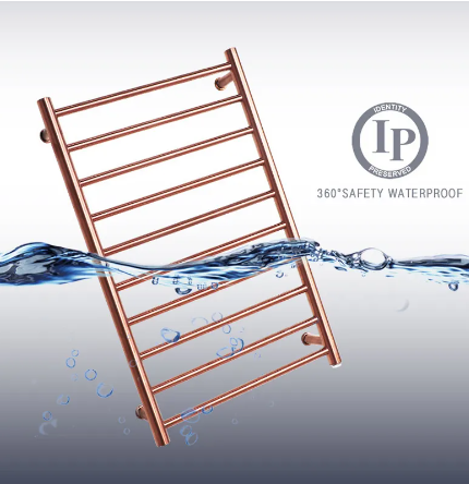 Brushed rose gold Hotel design electric hardwired towel warmer CSA 24"x32"10"