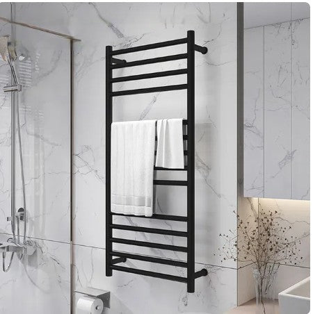 Black matte Electric Hardwired Towel Warmer CSA size 24"x43"