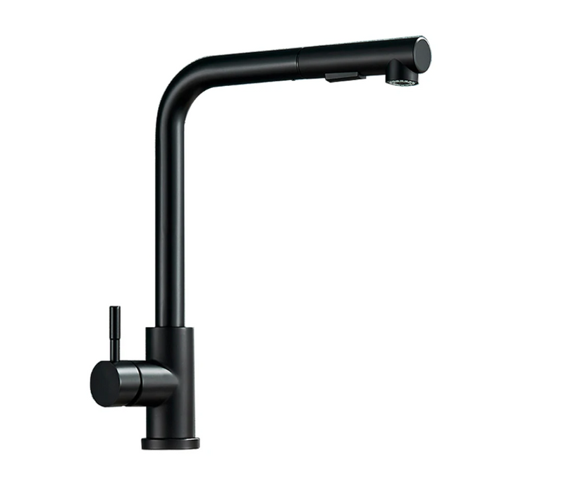 Black bar pull out faucet