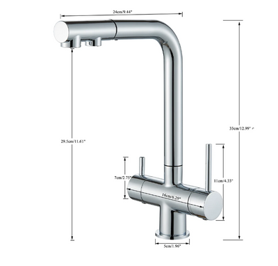 Norway-2 Way Dual function Kitchen and Reverse Osmosis water filter with pull out spray faucet