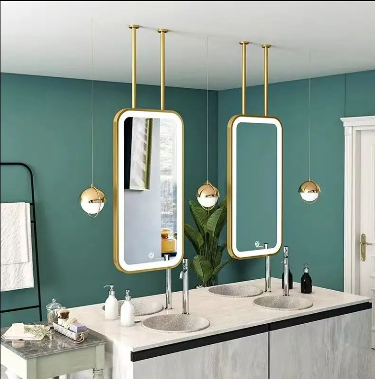 Custom-Rectangular LED pendant LED light celling mounted bathroom mirror