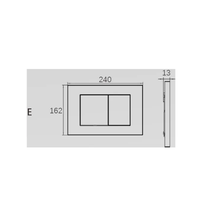 Geberit solid stainless steel-actuator cistern plate Sigma01 for dual flush button