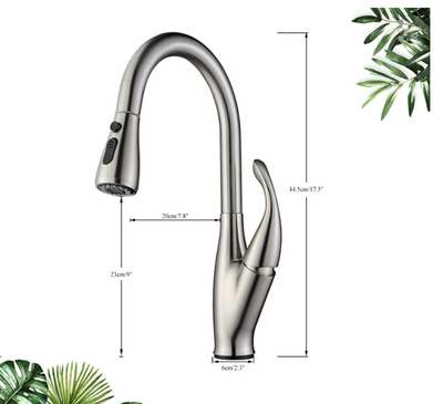 Open box-Brushed Nickel Touchless Kitchen Faucet Dual Pull Out Sprayer