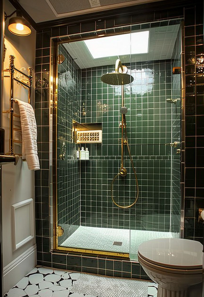 Victoria-Gold-Chrome  Polished Brass Victorian Exposed Thermostatic Shower system