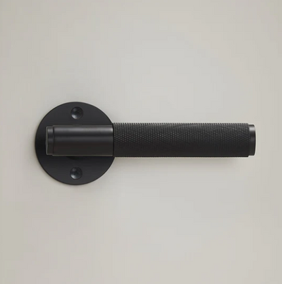 Zurich- Black Matte door handle lock Heavy Duty Brass