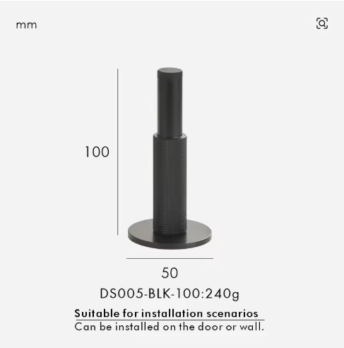 Brass Knurled Door Stops Bathroom Door Room Stopper Heavy Duty Floor Wall Mount Bumper Door Holder Catch Antique Brass