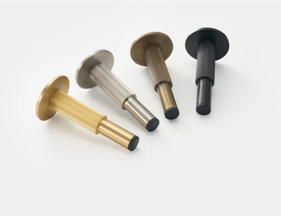 Brass Knurled Door Stops Bathroom Door Room Stopper Heavy Duty Floor Wall Mount Bumper Door Holder Catch Antique Brass