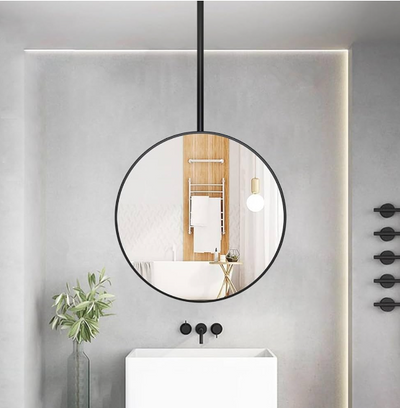 Round No LED Celing Mounted Pendant Bathroom Mirror