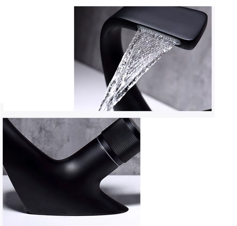 Niagara Waterfall Black single hole faucet