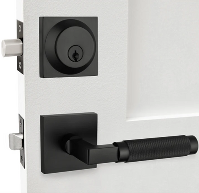 Basel-Black square deadbolt