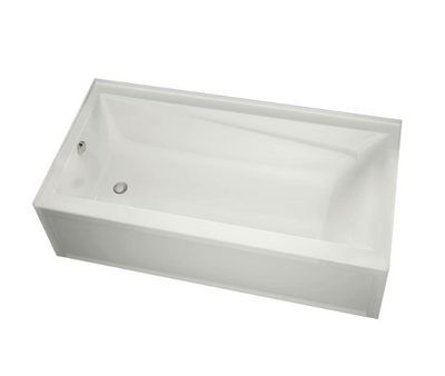 Maax Exhibit 6030 IFS AFR Acrylic Alcove Left-Hand Drain Bathtub in White
