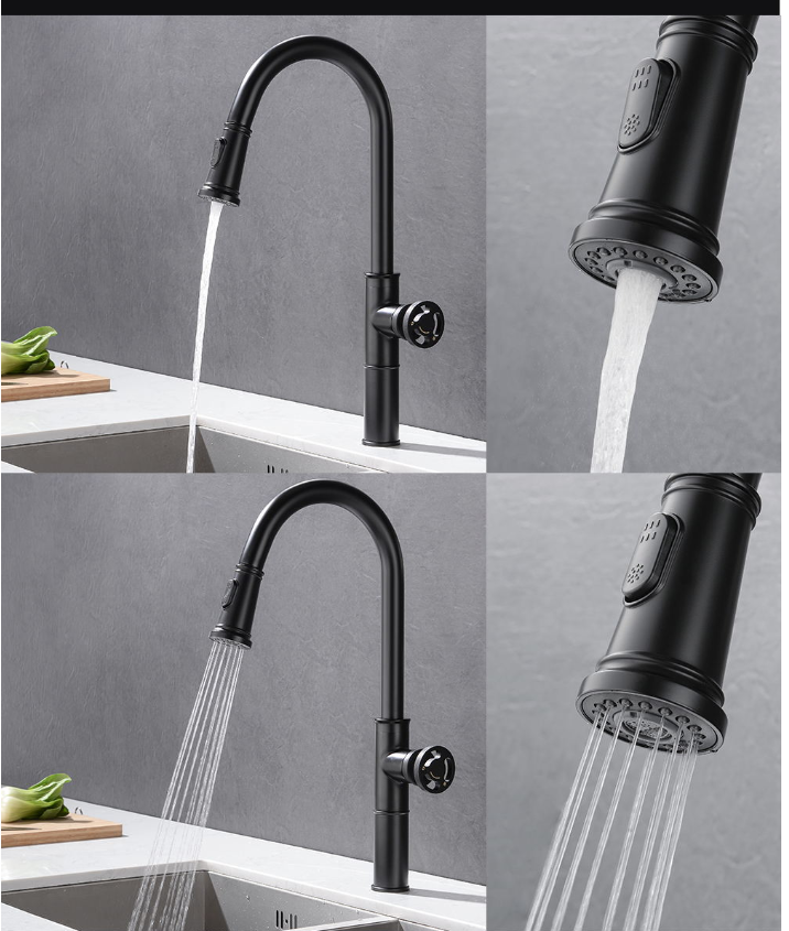 Black Matte Victorian Industrial Kitchen faucet