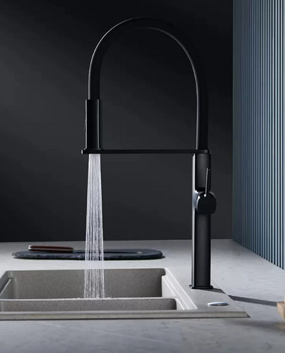 Cordoba-Black-Swivel and Magnetic Dual Spray Pull Out Kitchen Faucet