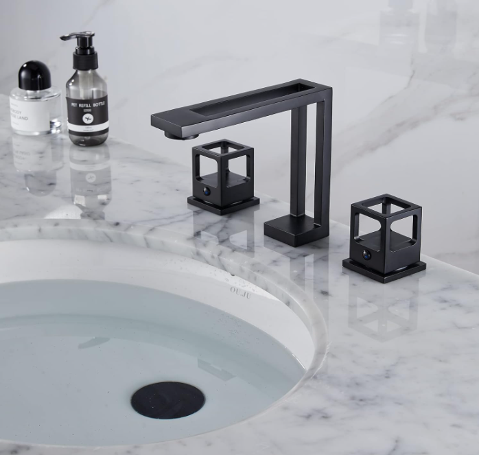 KUBIKO- 8 inch wide spread bathroom faucet