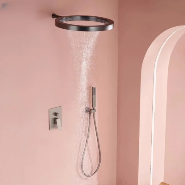 Circular Shower Circo- Circular waterfall shower set, pre embedded wall outlet pressur ...