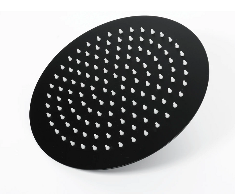 Black Matte Round rain shower head 16"