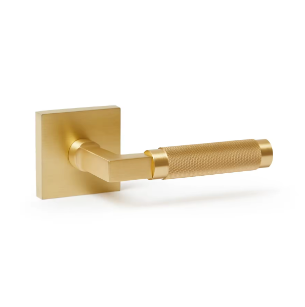 Zurich- Brushed gold door handle lock