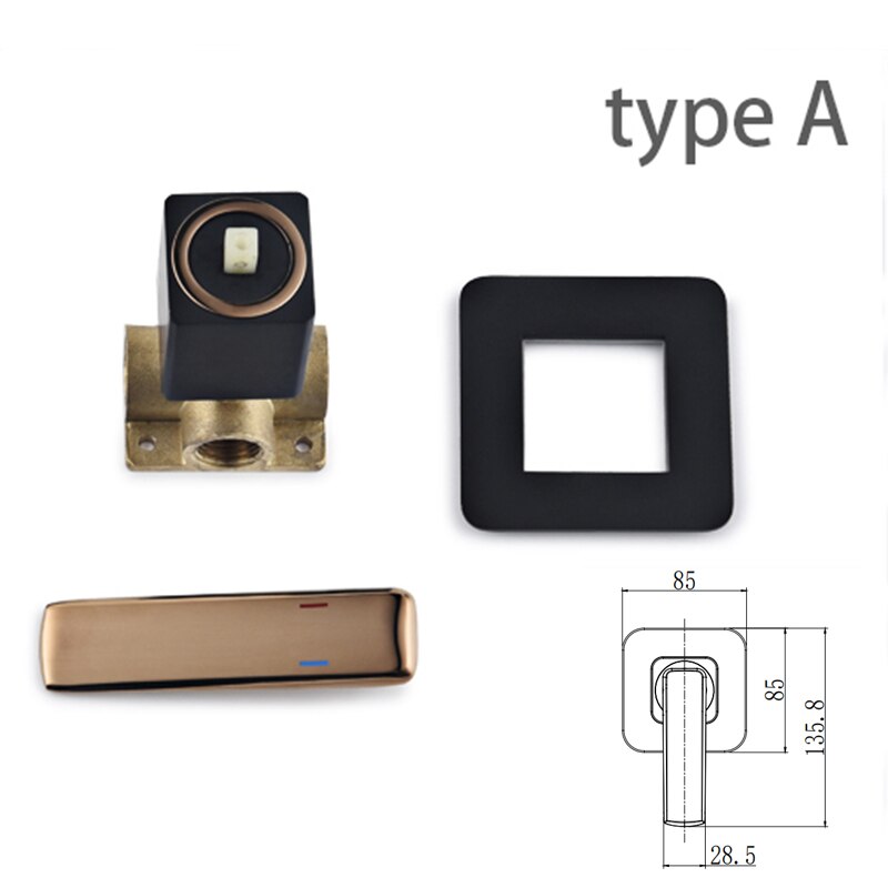 Square Wallmounted Control Valve Pressure balance Kit