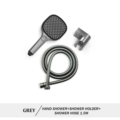 Hand Shower Rose Gold Chrome Matte Black Hand Held Shower Set with Holder and Hose Wall Mounted Hand Hold Shower Head