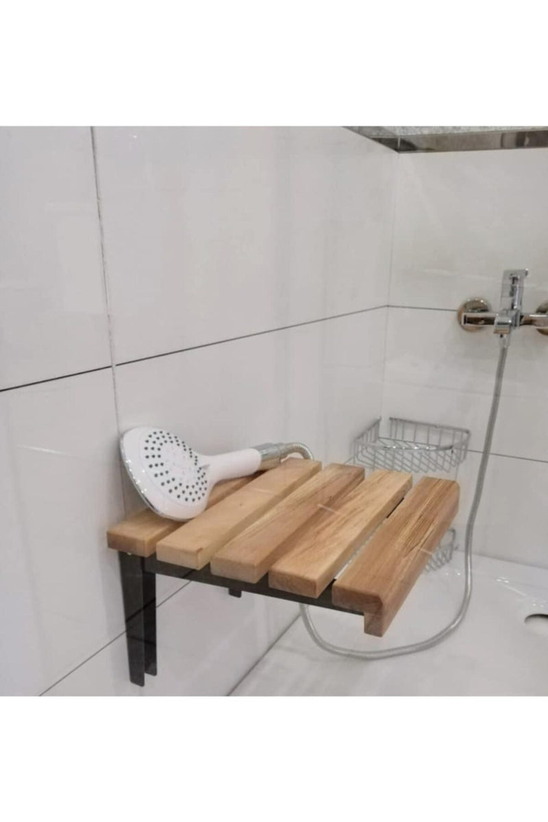 Wooden shower bench seat