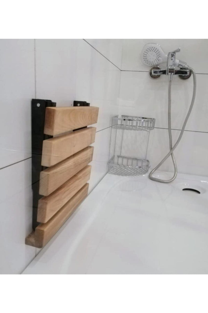 Wooden shower bench seat