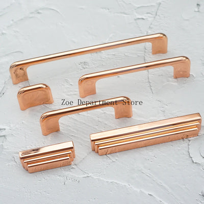 Copper satin Nordic design cabinet door handles and knobs