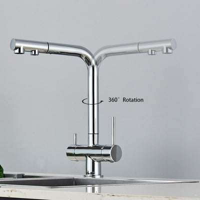 Norway-2 Way Dual function Kitchen and Reverse Osmosis water filter with pull out spray faucet