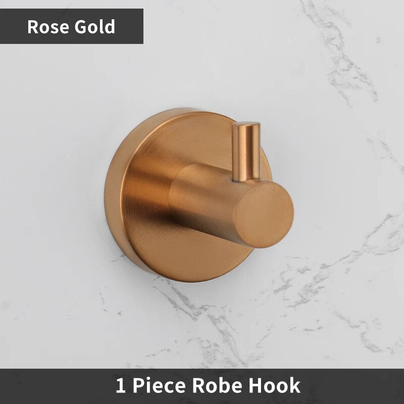 Brushed Rose gold traditional bathroom accessories