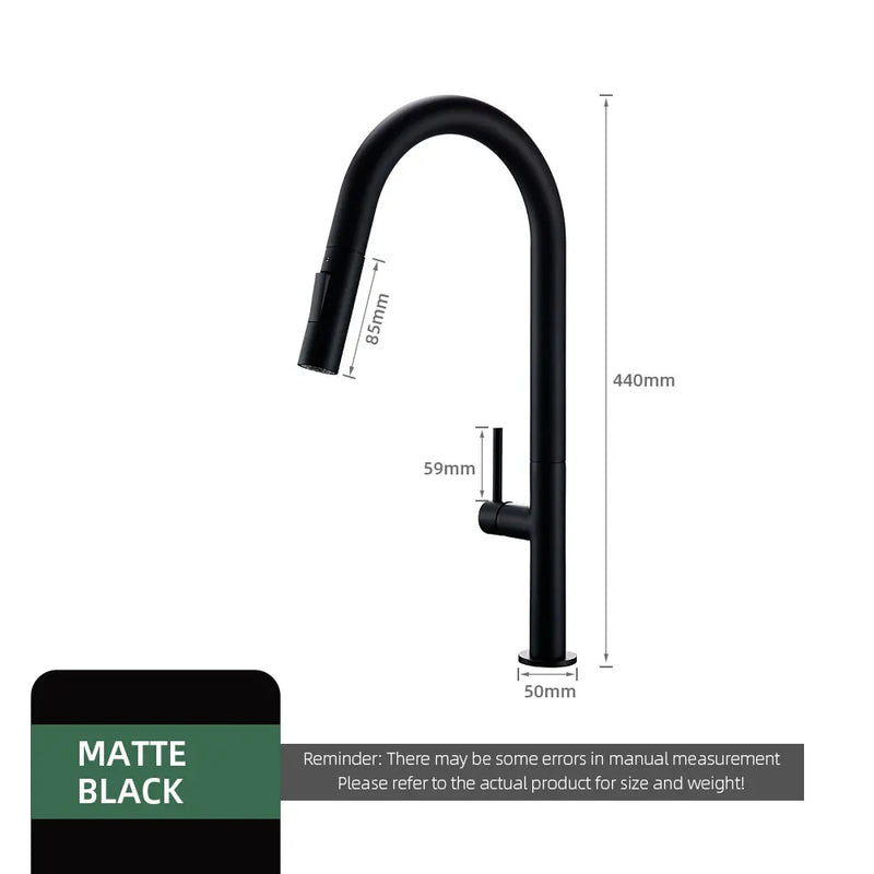 SEIKO- Tall pull out dual spray kitchen faucet