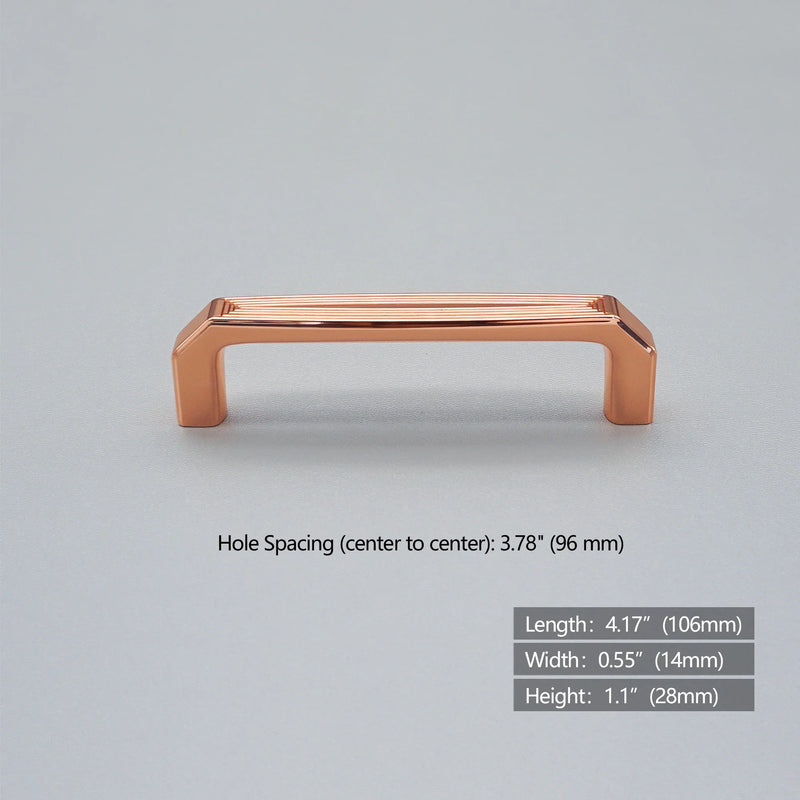 Copper satin Nordic design cabinet door handles and knobs