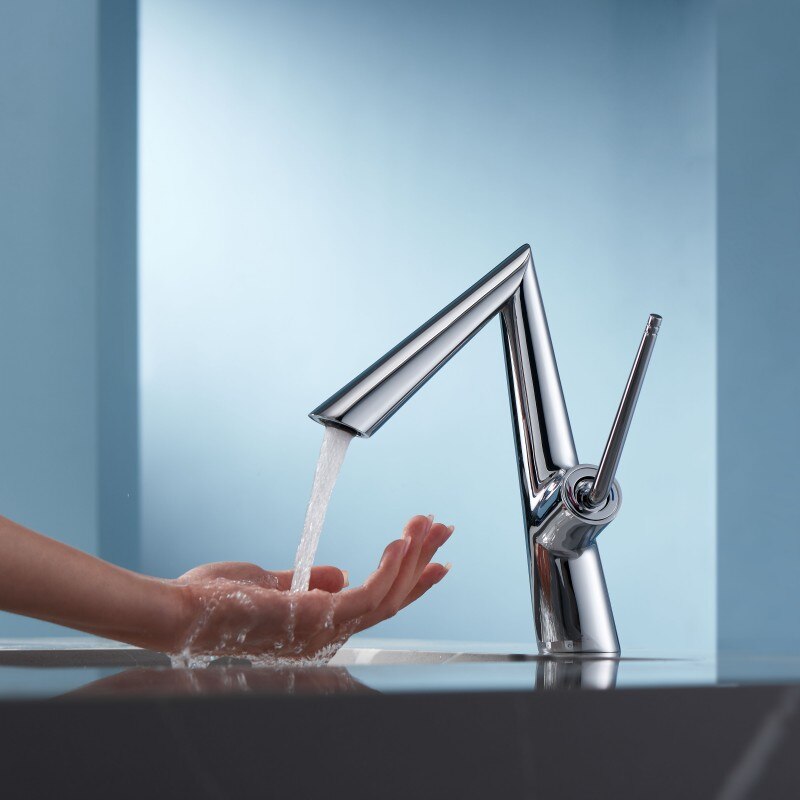 Luger-Modern Nordic Design Single Hole Bathroom Faucet