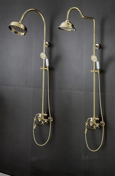 Elisabeth-Perrin Gold Exposed Victorian Shower System