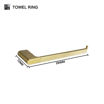 Brushed Gold  Bathroom Accessories Hardware Towel Bar Rail Toilet Paper Holder Towel Rack Hook Toilet Brush Soap Dispenser