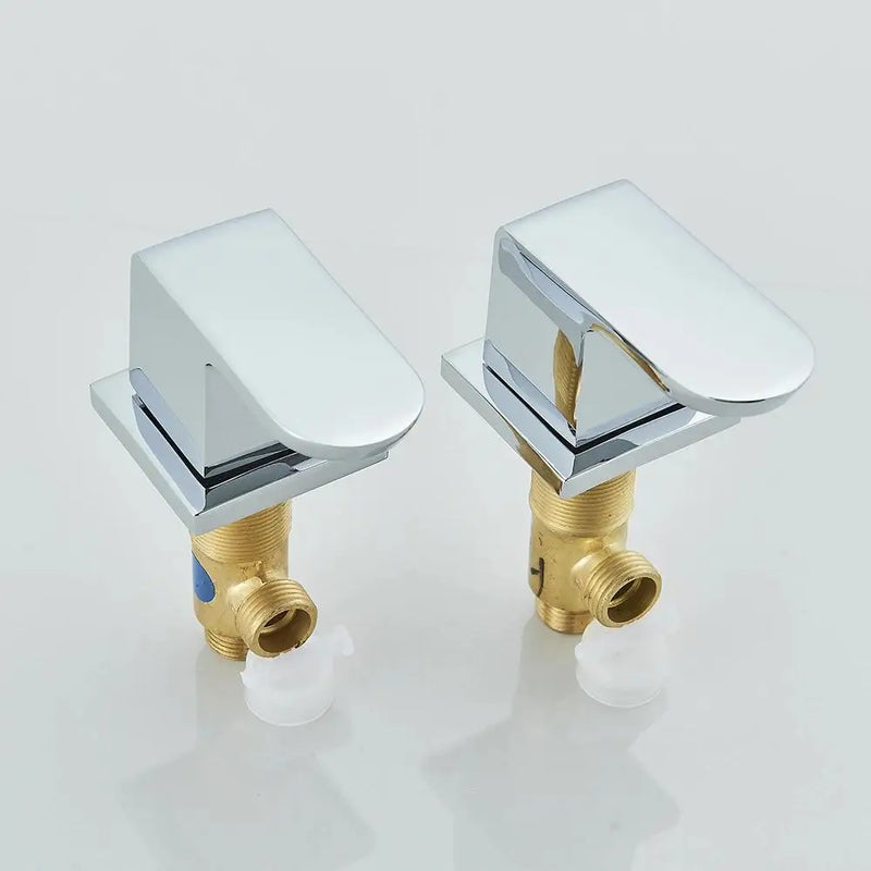 Luxury Crystal Ball Replacement Handle for Bathroom Basin Faucet 2 Pcs Hot and Cold Water Mixer Tap Handles