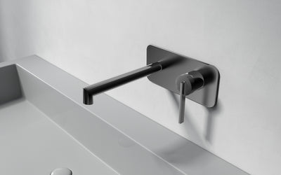 Brushed gold-Black Matte-Grey Gun  wall mounted bathroom faucet