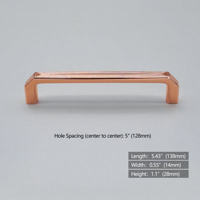 Copper satin Nordic design cabinet door handles and knobs