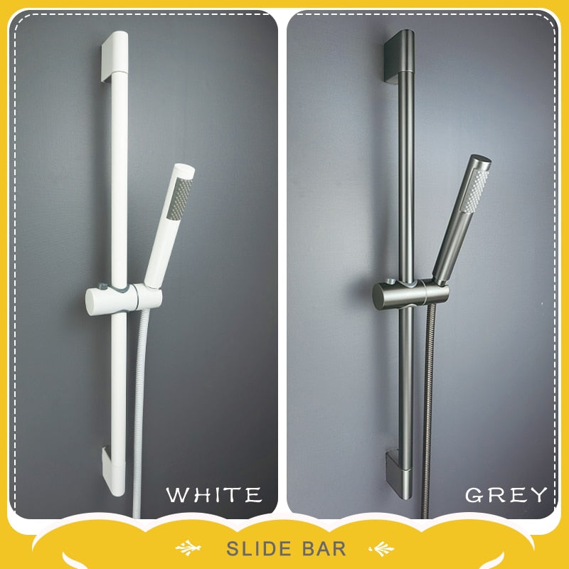 White and Grey Gun Slide shower bar