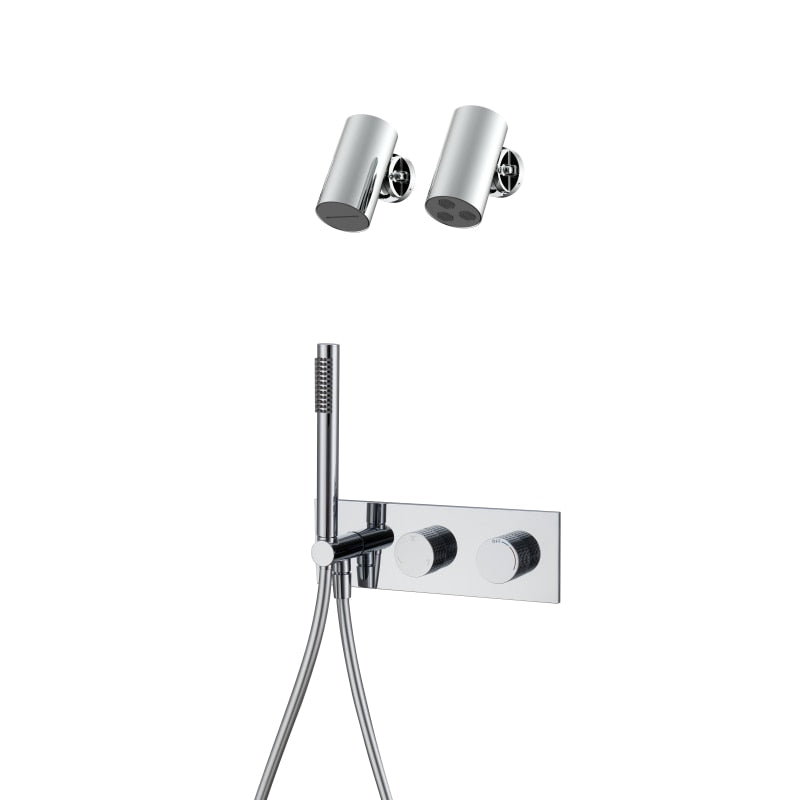 Nordic Round Thermostatic 2 way volume control shower kit