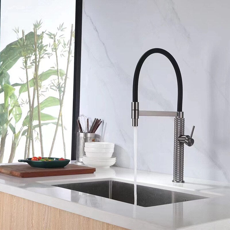 Forza-Grey gun kitchen faucet