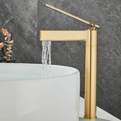 Audermar- Tall and short single hole bathroom faucet