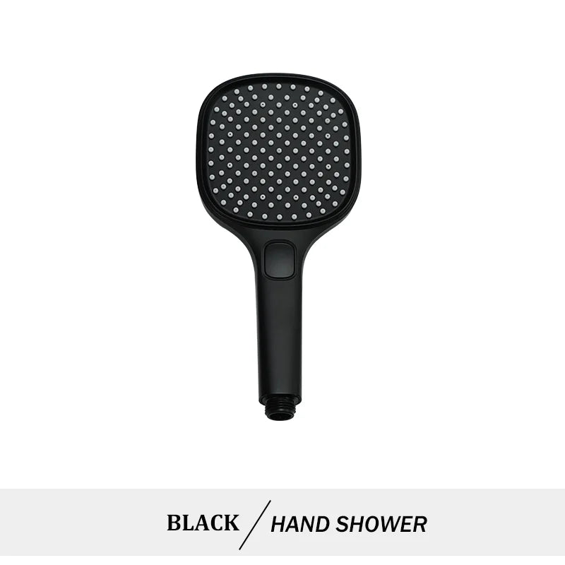 Hand Shower Rose Gold Chrome Matte Black Hand Held Shower Set with Holder and Hose Wall Mounted Hand Hold Shower Head