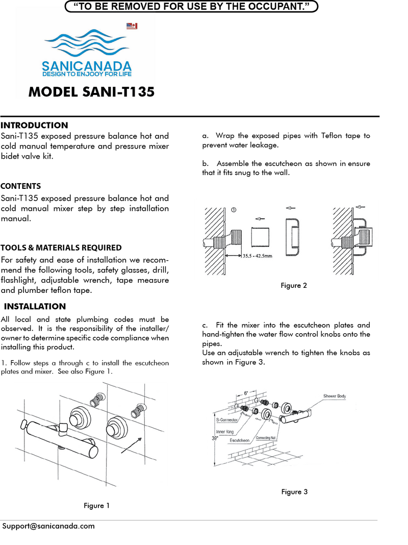 Modern Wall Mounted Hot and Cold Pressure Balance Hand Held Shataf Bidet Spray Kit