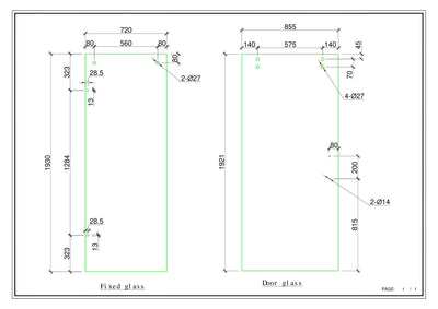 Black Frameless Sliding Track Shower Glass Door Hardware Kit SS05