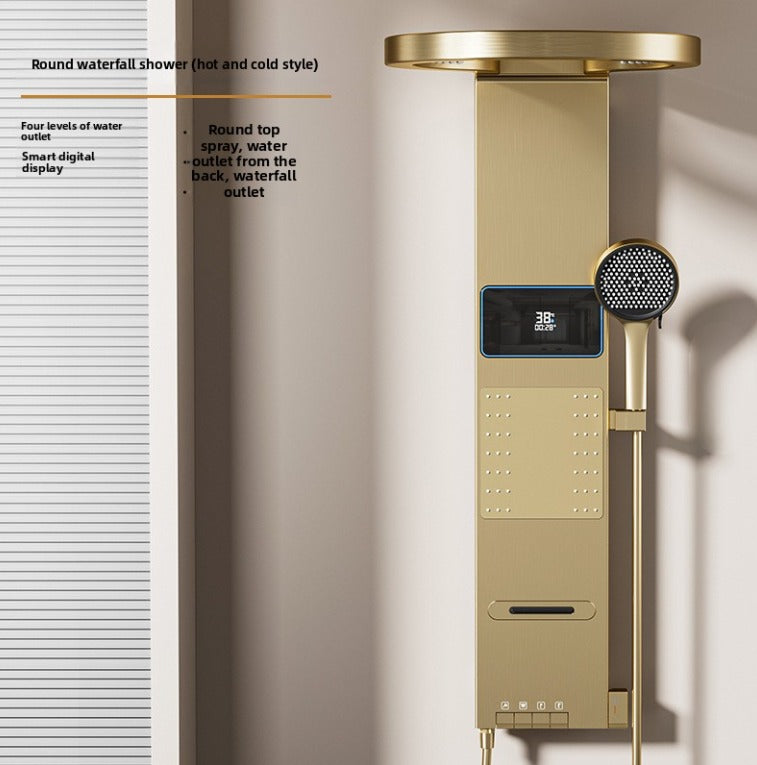 Brushed Gold exposed Shower System