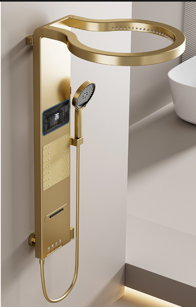 Brushed Gold exposed Shower System