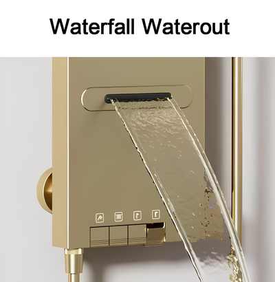 Brushed Gold exposed Shower System