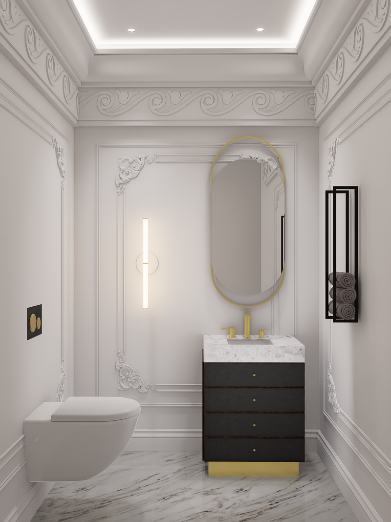 Modern vanity-Tuscan-Grey leather with brushed gold trim solid oak wood modern bathroom vanity 24"-36"