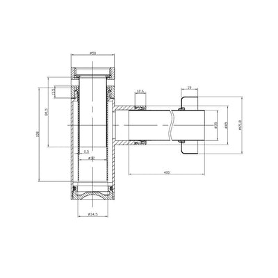 Gold Polished Square P Trap