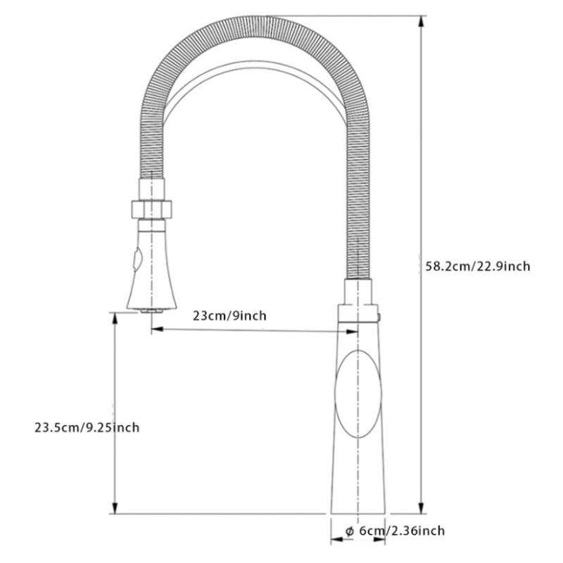 White with Gold Kitchen Island faucet with dual sprayer