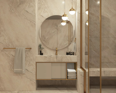 Perugia-Marble Quartz Wall Hung Bathroom Vanity